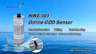 نمای کلی سنسور COD آنلاین KWS-101، سیم کشی و خواندن داده ها