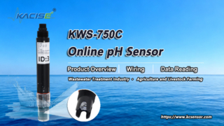 نمای کلی سنسور نیتروژن PH آنلاین KWS-750C، سیم کشی و خواندن داده ها