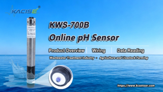 نمای کلی سنسور نیتروژن PH آنلاین KWS-700B، سیم کشی و خواندن داده ها