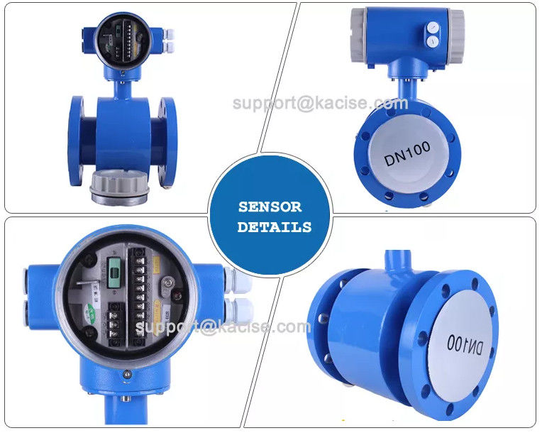 RS485 Modbus Digital Electromagnetic Flow Meter برای مایعات مقاوم به اسید و قلی با دقت بالا