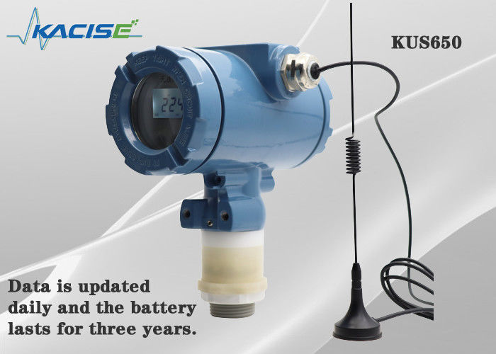 KUS650A 3m Range Wireless Ultrasonic Level Sensor با حفاظت IP68 و خروجی 4G/Lora/GPRS/NB برای اندازه گیری سطح مایع