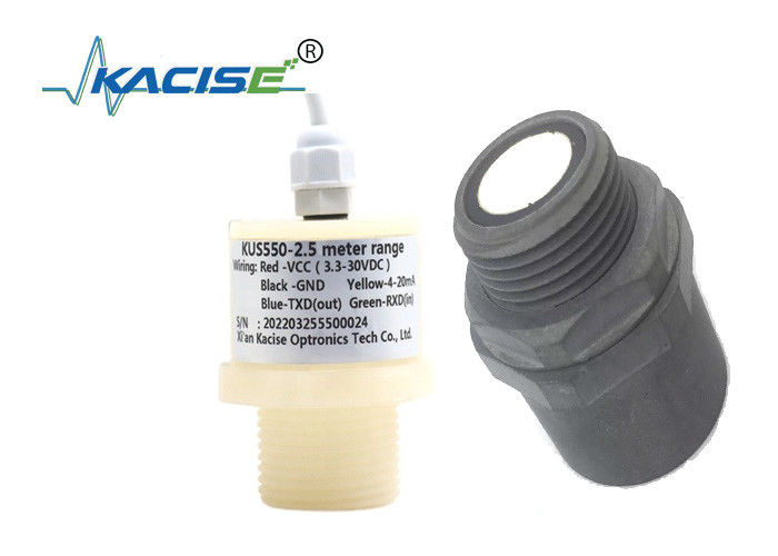 سنسور سطح اولتراسونیک ضد آب KUS550 PTFE با خروجی RS485 و برد اندازه گیری 3 متر