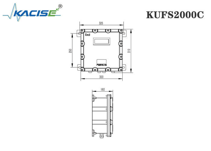 KUFS2000C کلیمپ ضد انفجار بر روی اندازه گیری جریان فوق صوتی با اندازه گیری دو طرفه برای لوله های DN32-DN6000