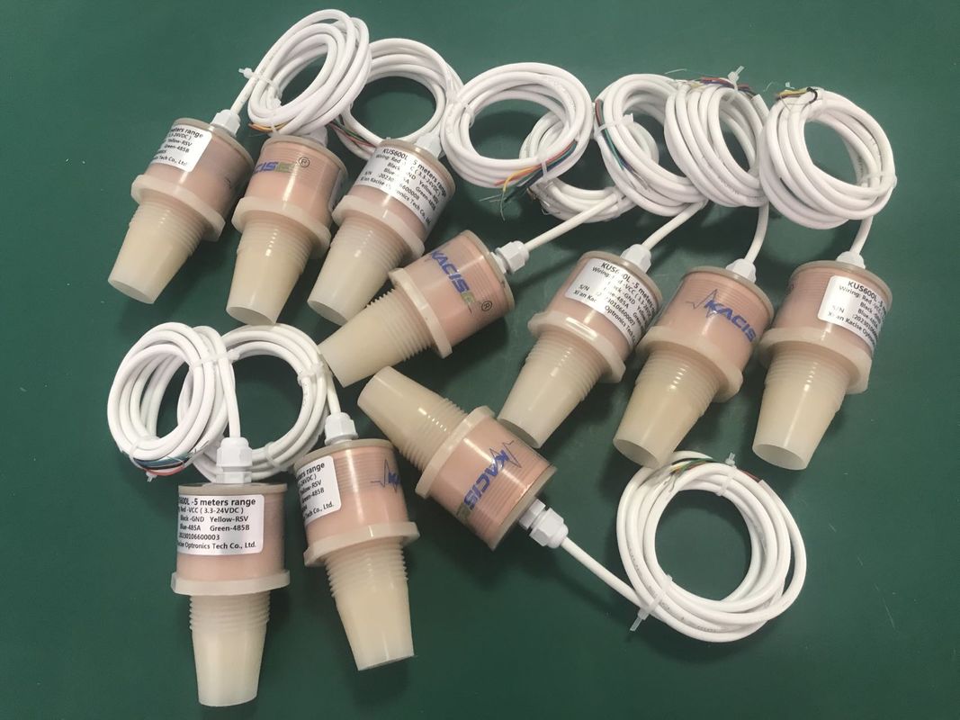 سنسور سطح فوق صوتی 12 ولت با دقت بالا با خروجی RS485 و IP68 ضد آب برای اندازه گیری سطح مخزن آب