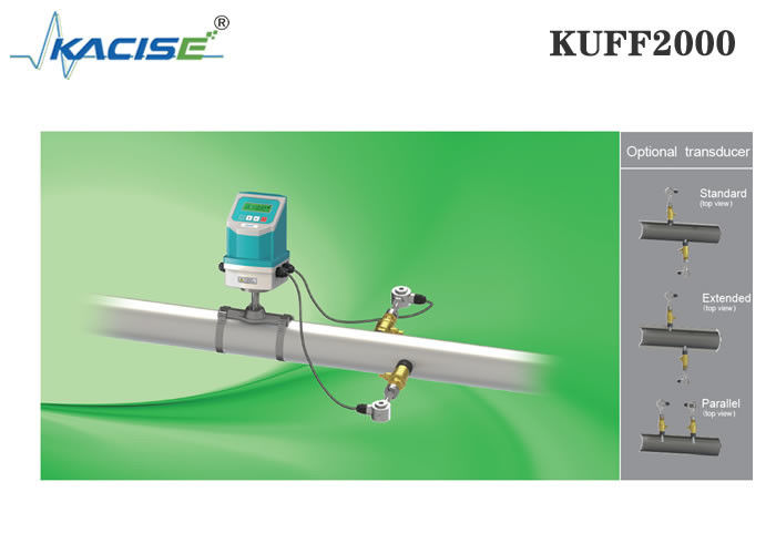 KUFF2000 اندازه گیری جریان فوق صوتی ثابت با دقت ± 1٪ برای اندازه لوله DN50-DN6000 و اندازه گیری دو طرفه