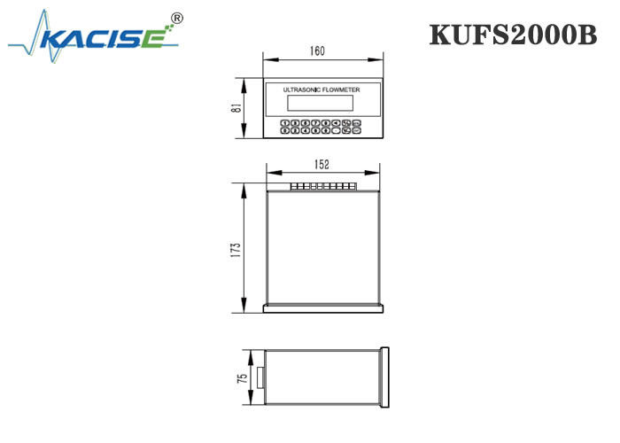 KUFS2000B پانل نصب ورودی فلکومتر با دقت ± 1٪ برای لوله های DN50-DN6000 و رابط RS485 MODBUS