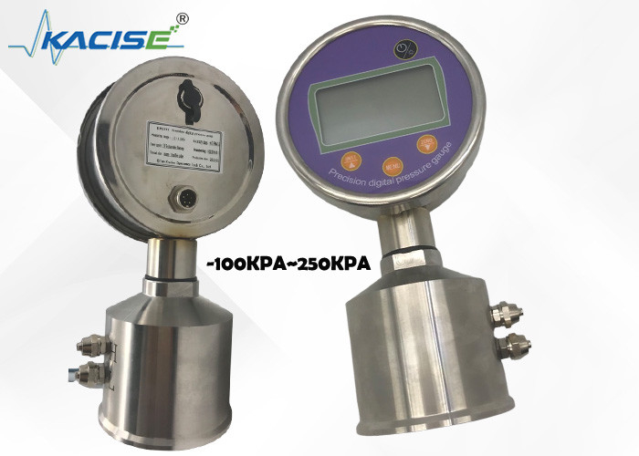 LCD Storage Oil Pressure Gauge 0.1% Accuracy Water Pressure Gauge Battery Powered