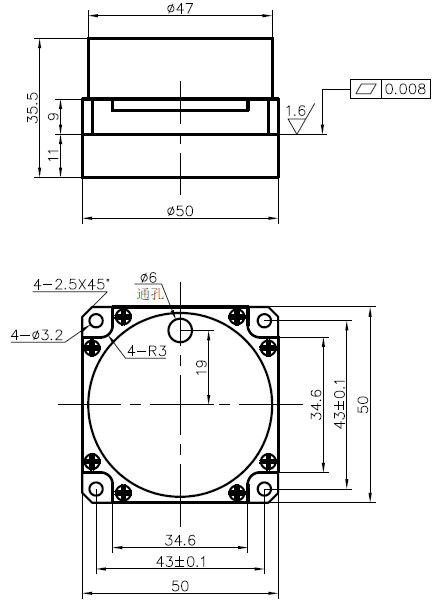 دستگاه اندازه گیری سرعت زاویه ای با ضریب حرکت تصادفی ≤0.01 ((o) /H ^ 1/2