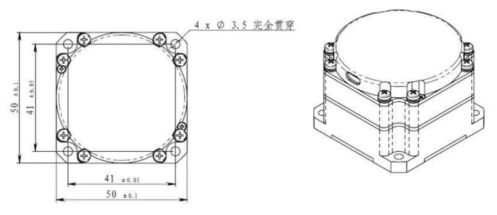 دستگاه اندازه گیری سرعت زاویه ای با ضریب حرکت تصادفی ≤0.01 ((o) /H ^ 1/2