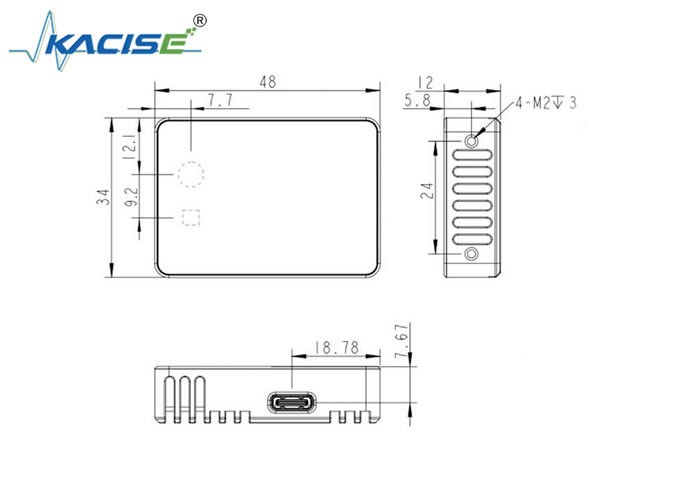 KL3A-05U سیستم عامل ROS 3D Solid State Lidar و طول موج VCSEL 940nm برای برنامه های کاربردی