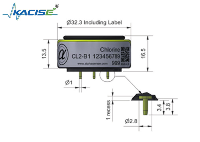 20 وضوح محدوده 0.02 CL2-B1/CL2-B1 سنسور کلر برای تشخیص دقیق