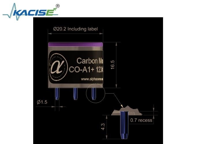 سنسور مونوکسید کربن CO-A1/CO-A1 تکنولوژی پیشرفته با زمان پاسخ 20 و وضوح 0.5