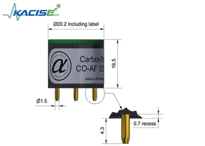 سنسور مونوکسید کربن CO-AF/CO-AF+ با حساسیت 55 تا 90، زمان پاسخ < 25 و 5000 محدوده