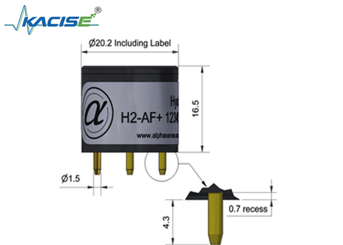 حسگر هیدروژن با وضوح بالا 0.7 H2-AF/H2-AF برای تجزیه و تحلیل هوای محیطی حساسیت بالا 10 تا 40