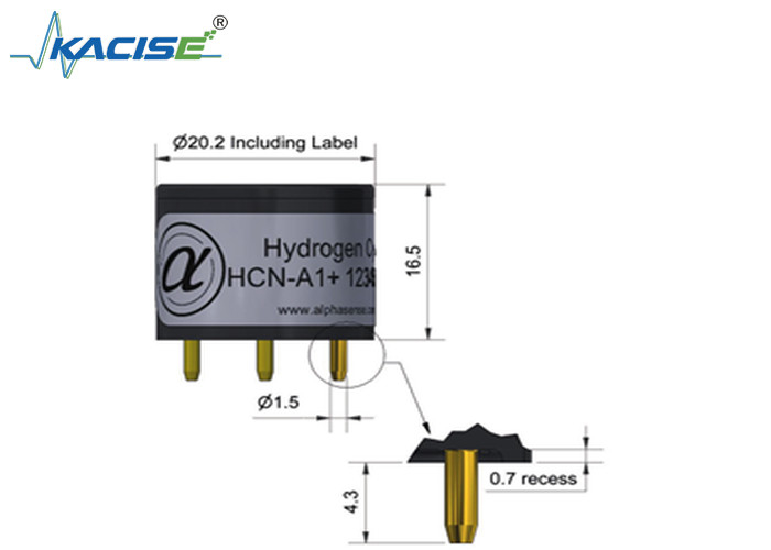 HCN-A1/HCN-A1 حسگر سیانید هیدروژن برای تشخیص دقیق خطی 4 تا 8 محدوده 100