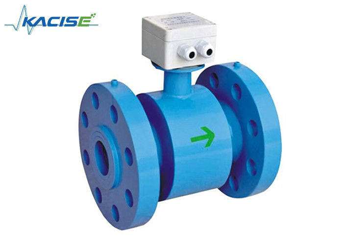 Battery Power Smart Electromagnetic Flow Meter High Accuracy Blue Color