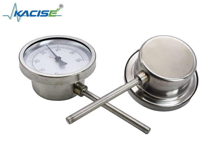 ترمومتر صنعتی دو فلزی WSS-411W با فولاد ضد زنگ 304/316، طول ساقه قابل تنظیم و بدون نیاز به منبع برق