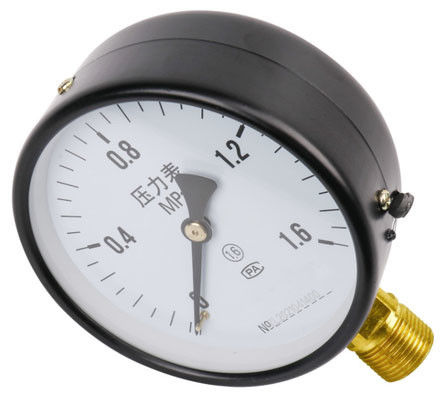 KMC-Y100 فشار سنج صنعتی - 100mm Dial، M20 × 1.5 اتصال مس شعاعی، پوسته آهن