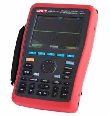 اسیلوسکوپ ذخیره سازی دیجیتال دستی UNI-T UTD1202C Pro - 200 مگاهرتز، دو کاناله، صفحه نمایش رنگی