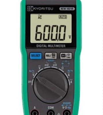 مولتی متر دیجیتال Kyoritsu 1021R با ولتاژ حلقه باز < 3.0V و R03 (1.5V) × 2 منبع برق برای اندازه گیری محدوده اتوماتیک