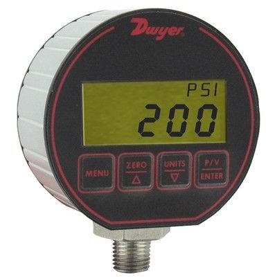 درجه بندی محفظه Dwyer Series DPG Digital Pressure Gage طراحی شده برای برآورده کردن NEMA 4/4X IP66 Pressure Limit 2x Pressure Range