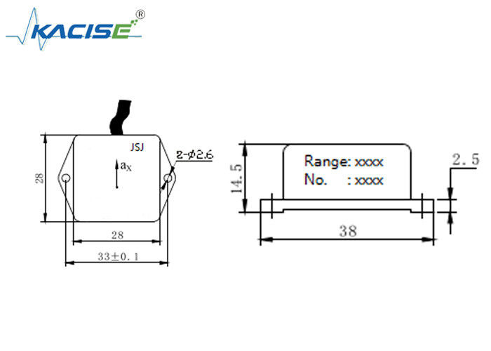 حسگر شتاب سنج تک محوری با 0.5 ~ 4.5V خروجی ± 1g Range و محدوده اندازه گیری گسترده
