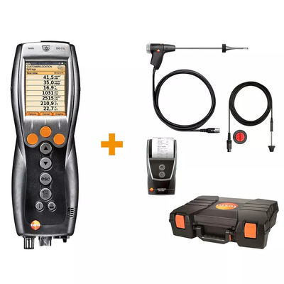 آنالایزر گازهای دودکش Testo 330-2 LL Pro با سنسورهای طول عمر، صفحه نمایش گرافیکی رنگی و تست TÜV برای تجزیه و تحلیل احتراق