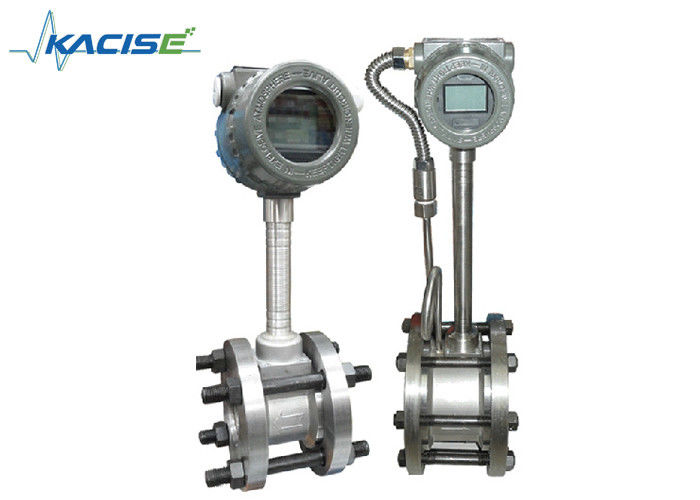 Flange Clamp Compressed Air vortex shedding flow meter , vortex gas flow meter 4 - 20mA