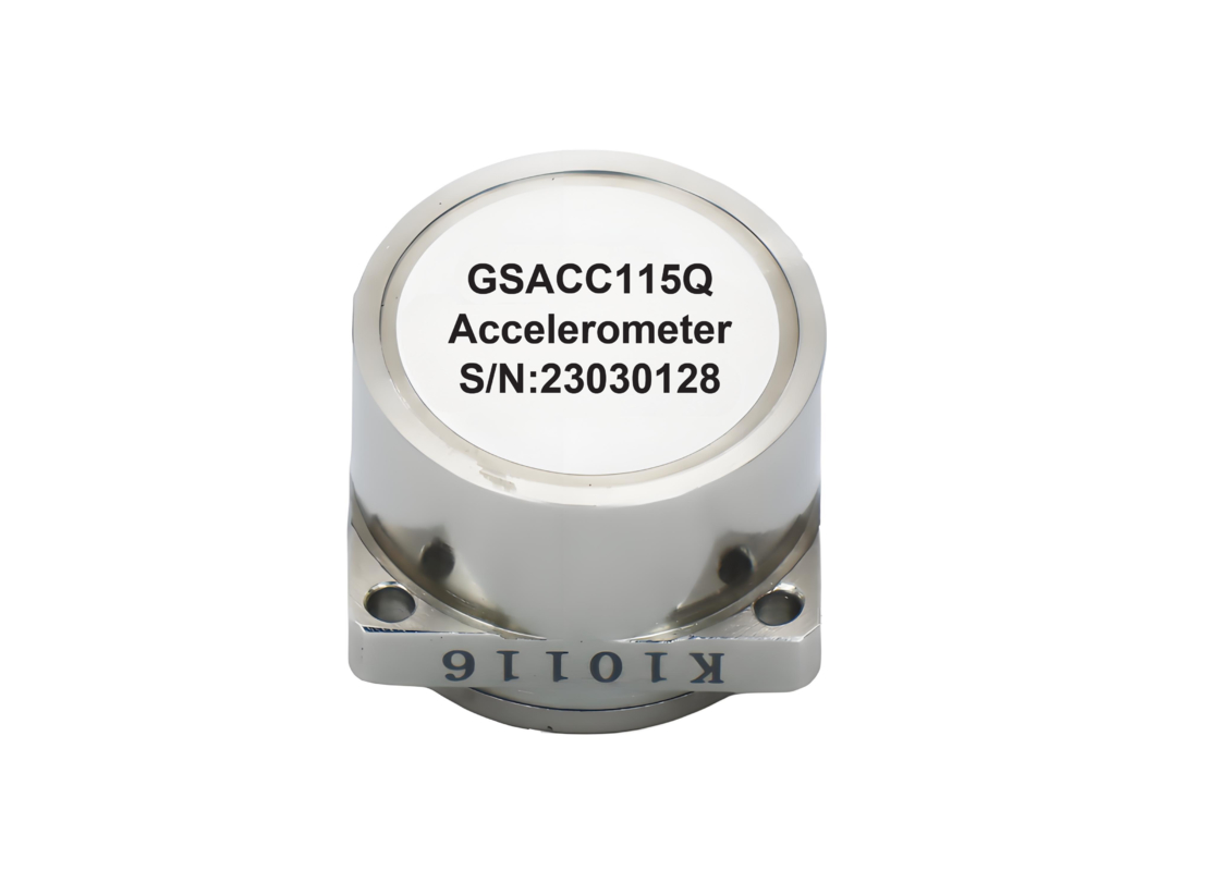 سنسور شتاب‌سنج کوارتز انعطاف‌پذیر GSACC115Q با محدوده ±30g، ضریب مقیاس 1.0 تا 1.6mA/g و پایداری بایاس ≤50ug