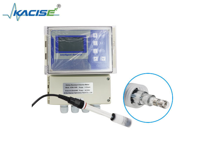 KSM-150B اندازه گیری کلور باقی مانده نصب شده در دیوار با سنسور غیر غشا و خروجی 4-20mA