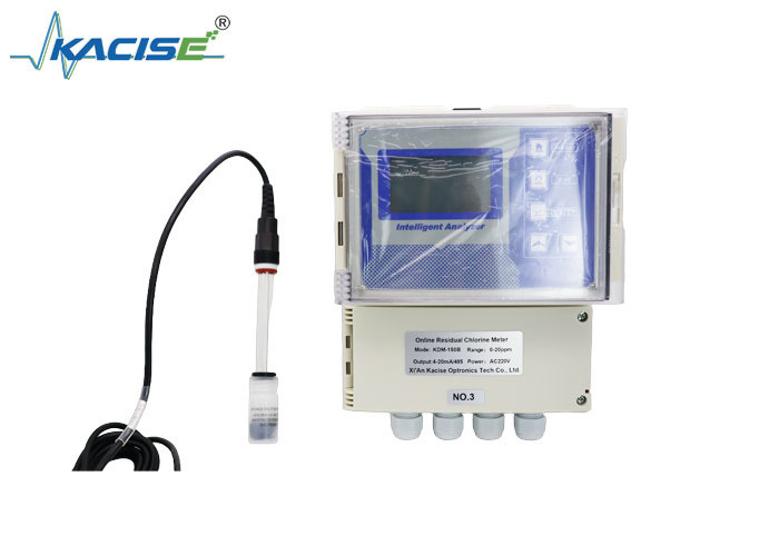 KSM-150B اندازه گیری کلور باقی مانده نصب شده در دیوار با سنسور غیر غشا و خروجی 4-20mA