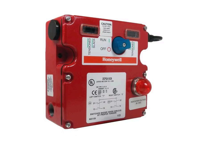 Dual Head Cable Pull Safety Switch with IP67 Sealing NEMA 1 4 12 13 Rated for Long Cable Span Emergency Stop